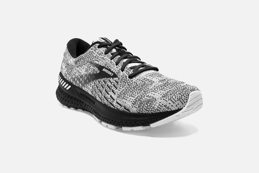 Brooks Adrenaline GTS 21 Road Running Shoes Mens - White/Grey/Black - GZAFM-4825